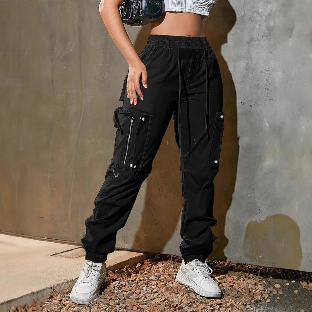 Women'S Casual Trousers American Style Summer New Functional Tactical Pants Cuffed Long Pants for Women 8063 Workwear Trousers