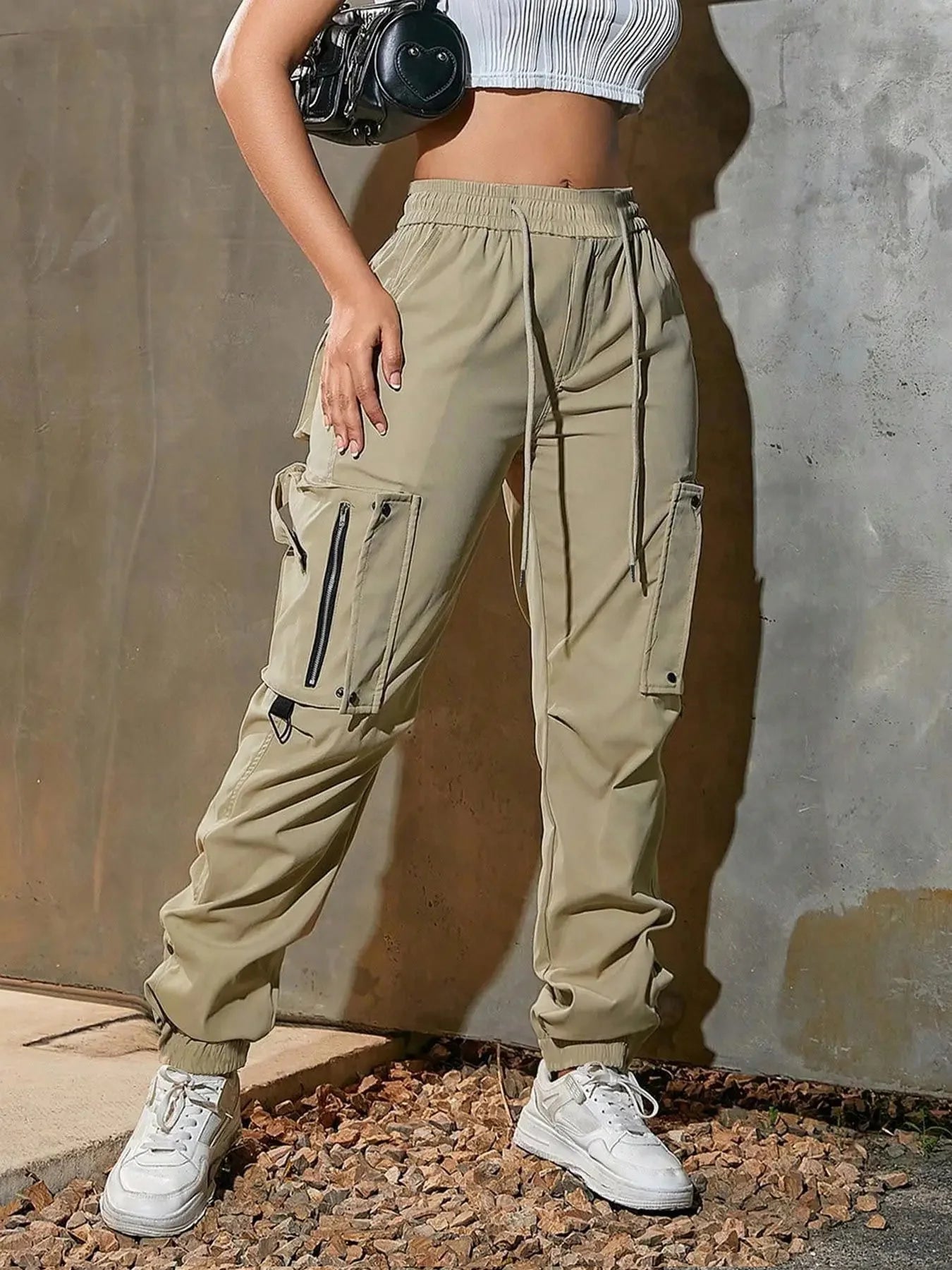 Women'S Casual Trousers American Style Summer New Functional Tactical Pants Cuffed Long Pants for Women 8063 Workwear Trousers