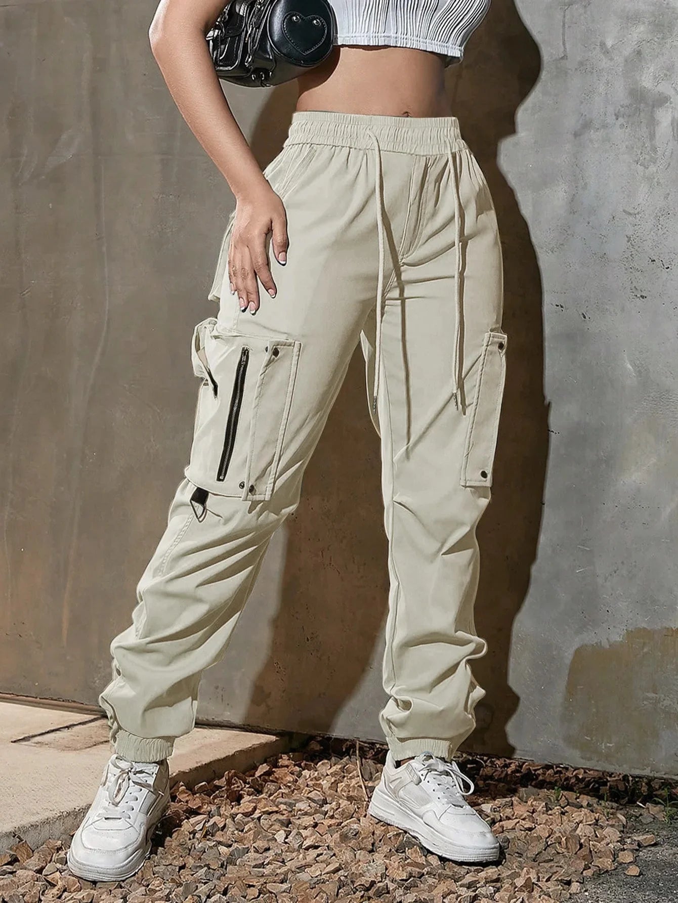 Women'S Casual Trousers American Style Summer New Functional Tactical Pants Cuffed Long Pants for Women 8063 Workwear Trousers